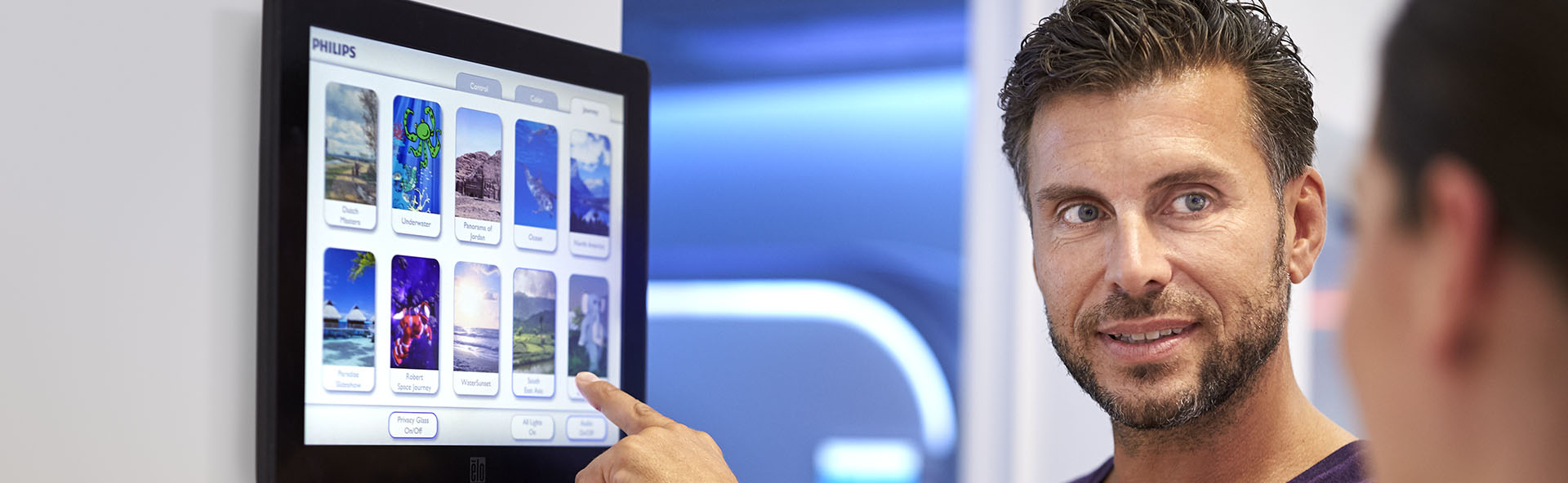 male doctor staring at person