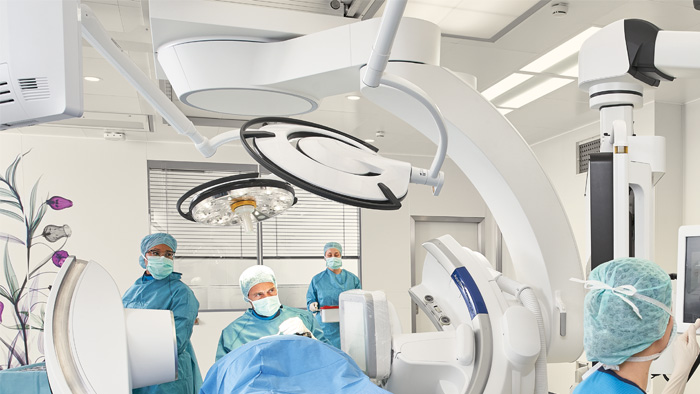 Neurosurgeon performing surgery